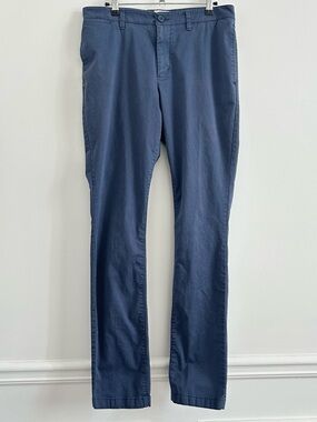Merona Men’s Stretch Slim Chino Pants in Navy Blue size 32 x 34 Skinny Classic